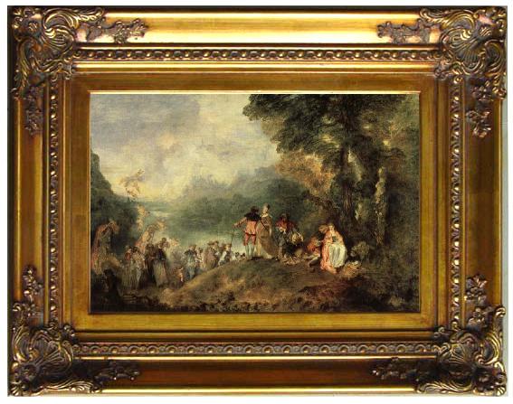 framed  Jean-Antoine Watteau Embarkation from Cythera, Ta057